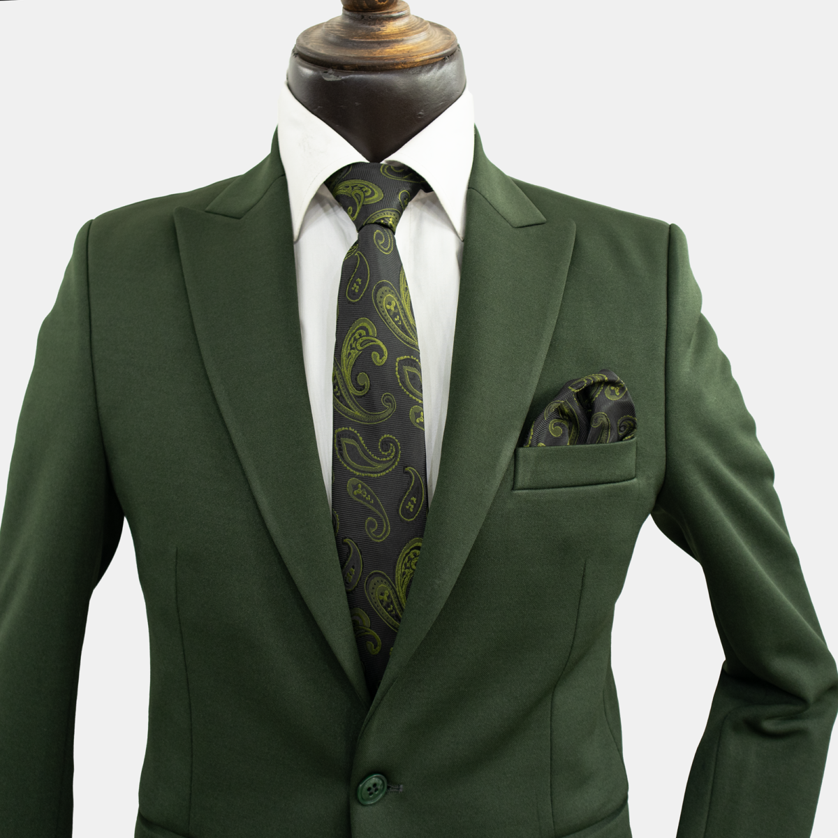 کت و شلوار مردانه سبز تیره - Image 2
