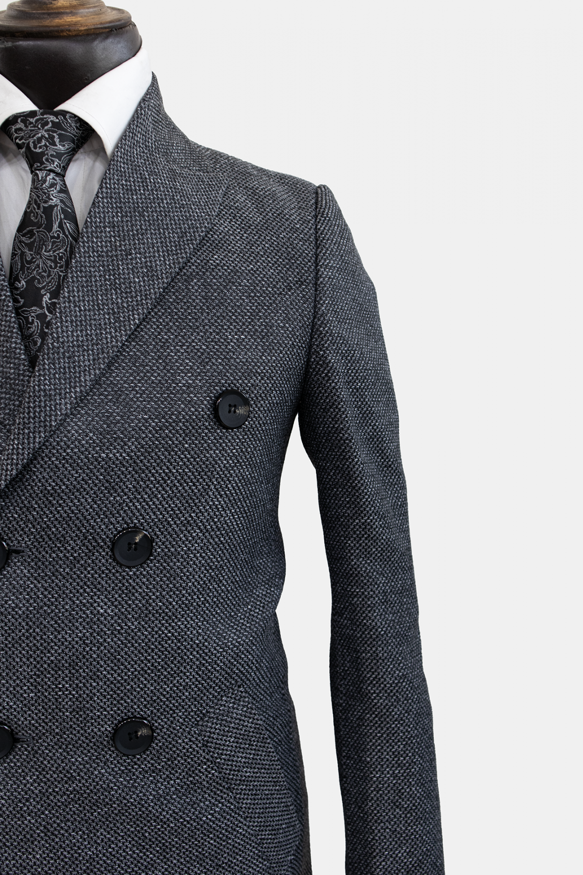 پالتو مردانه فوتر جودون طوسی - Image 3