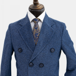 پالتو مردانه فوتر ملانژ آبی کاربنی - Image 2