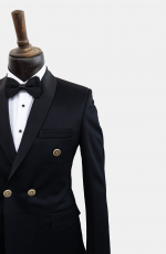 کت و شلوار مردانه مشکی آرشال چهار دکمه - Image 3