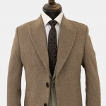 پالتو مردانه پشمی ماهوت نسکافه ای - Image 2