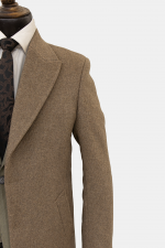 پالتو مردانه پشمی ماهوت نسکافه ای - Image 3