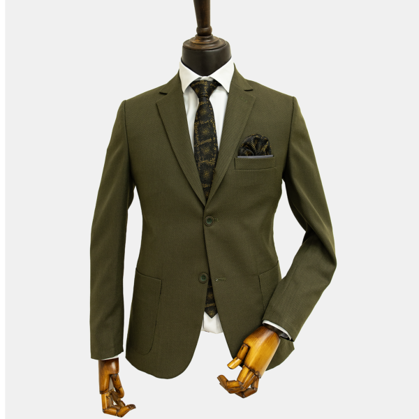 کت تک جودون سبز تیره دو دکمه