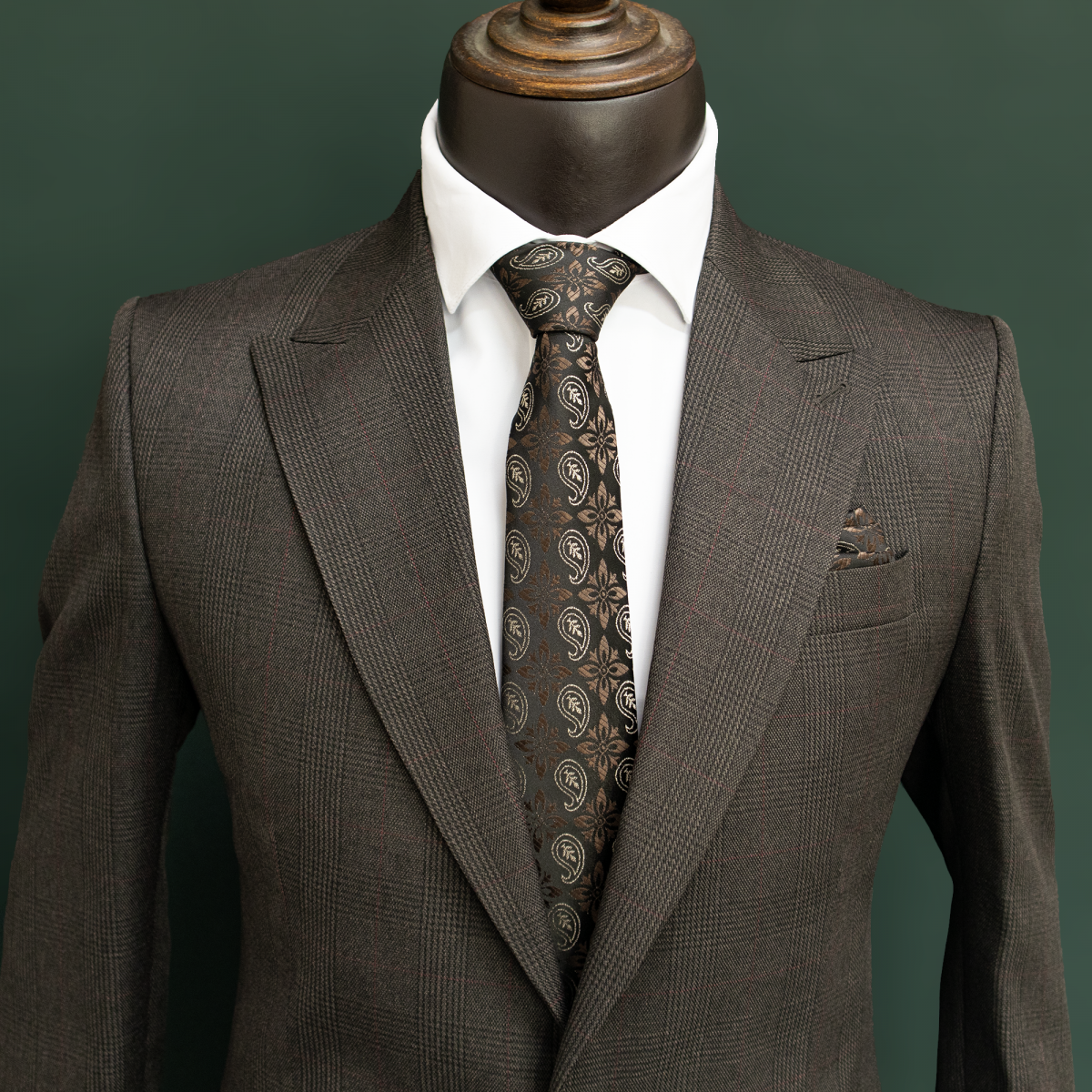کت و شلوار مردانه قهوه ای پرنس دوگال اسپرت - Image 2