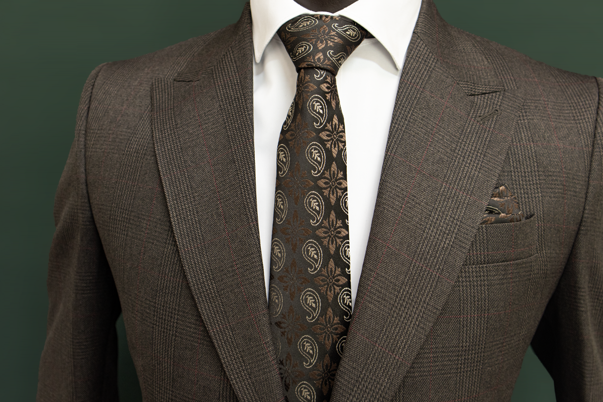 کت و شلوار مردانه قهوه ای پرنس دوگال اسپرت - Image 4