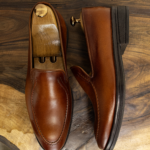 کفش کالج مدل ساعتی عسلی - Image 3