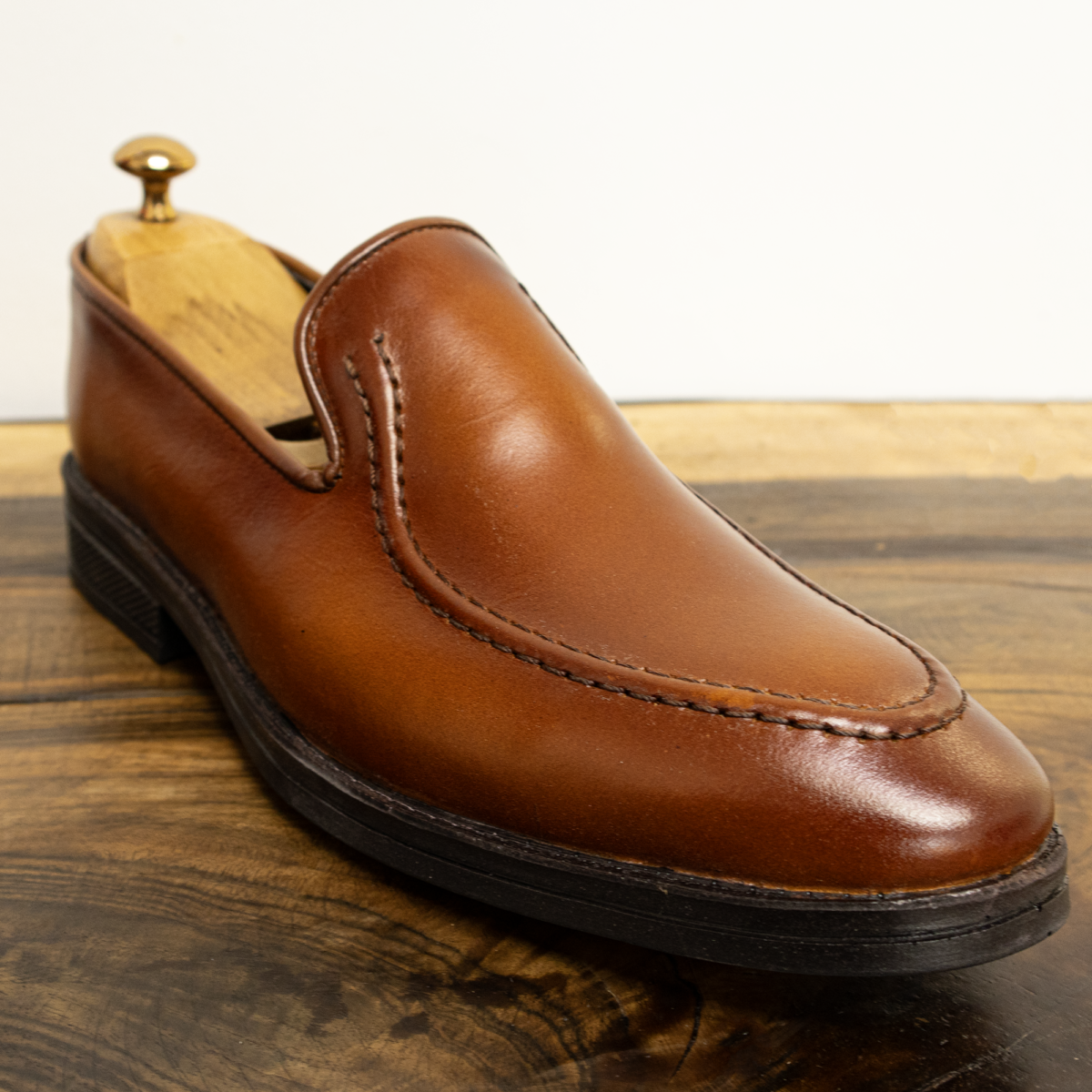 کفش کالج مدل ساعتی عسلی - Image 2