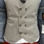 کت و شلوار مردانه طوسی روشن برک با جلیقه - Image 5