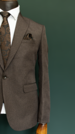 کت و شلوار مردانه قهوه ای فاستونی - Image 3