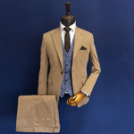 کت و شلوار و جلیقه دبل فیس نسکافه ای سرژه - Image 2