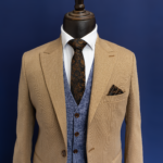 کت و شلوار و جلیقه دبل فیس نسکافه ای سرژه - Image 4