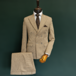 کت و شلوار مردانه دیپلمات دبل برست کرم