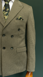 کت و شلوار مردانه دیپلمات دبل برست زیتونی - Image 4