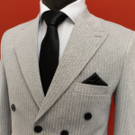 کت شلوار شش دکمه دیپلمات طوسی