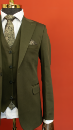 کت و شلوار زیتونی