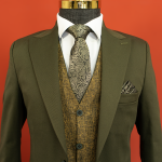 کت و شلوار زیتونی