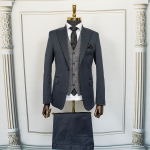 کت و شلوار سرژه طوسی