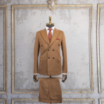 کت و شلوار دبل برست دارچینی