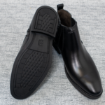 نیم بوت چرم مشکی