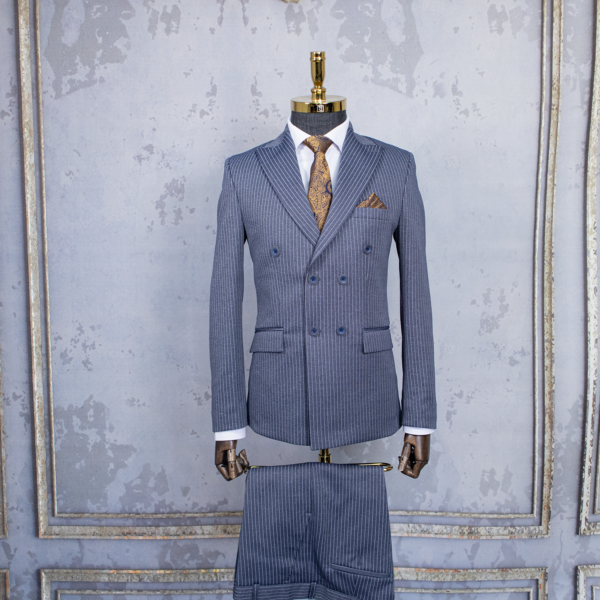 کت و شلوار دیپلمات دبل برست سرمه ای