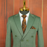 کت شلوار مردانه شش دکمه سبز
