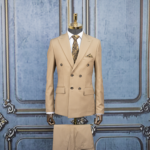 کت و شلوار دبل برست کرم مگا