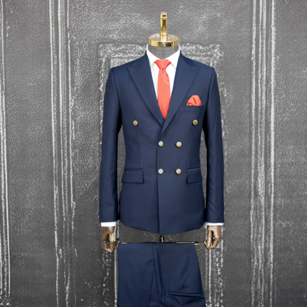 کت و شلوار سرمه ای دبل برست