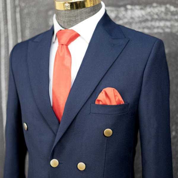 کت شلوار شش دکمه سرمه ای