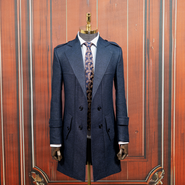 پالتو جودون سرمه ای چهاردکمه