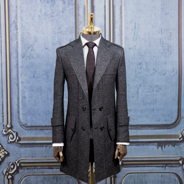 پالتو جودون ذغالی چهاردکمه