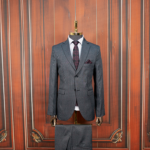 کت و شلوار پرنس دوگال دو دکمه طوسی