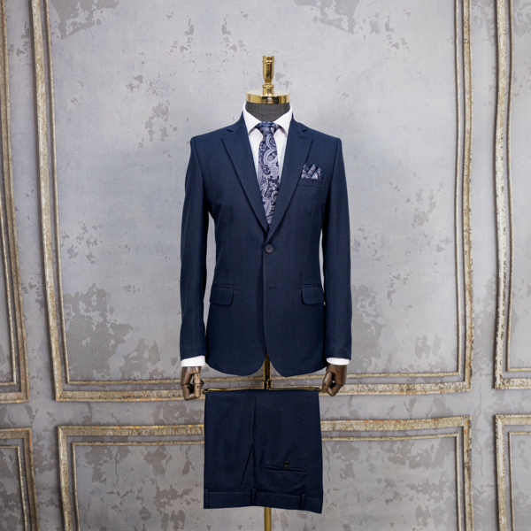 کت و شلوار سرمه ای دو دکمه مطهری