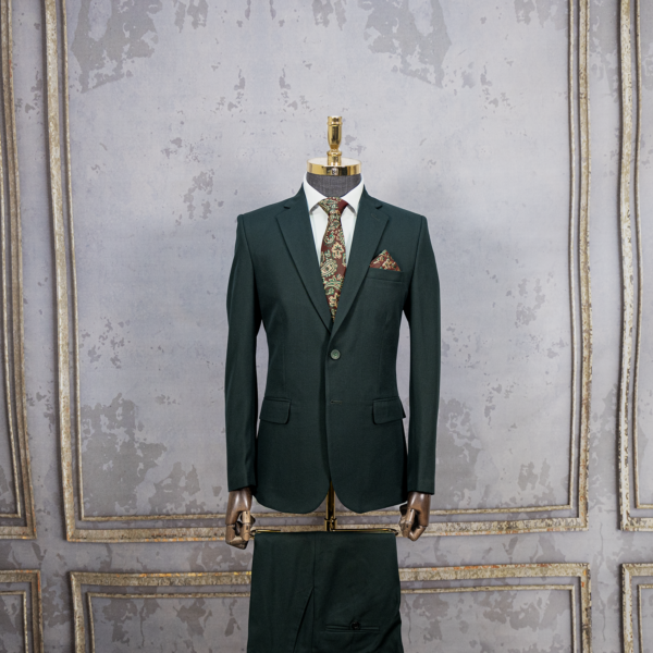 کت و شلوار سبز دو دکمه مطهری