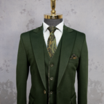 کت و شلوار سبز با جلیقه