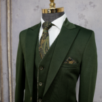 کت و شلوار سبز با جلیقه