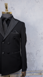 کت و شلوار مشکی دبل برست تاکسیدو
