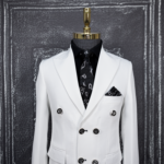 کت شلوار شش دکمه سفید