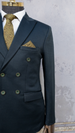 کت شلوار شش دکمه سبز