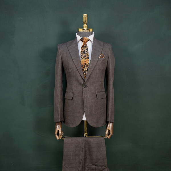 کت و شلوار پرنس دوگال محو قهوه ای