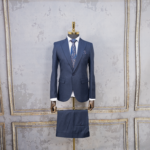 کت و شلوار دیپلمات محو سرمه ای