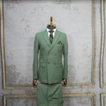 کت و شلوار دیپلمات سبز دبل برست فاستونی