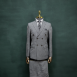 کت و شلوار دیپلمات طوسی دبل برست فاستونی