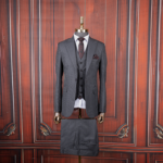 کت و شلوار و جلیقه ذغالی دیپلمات عالیجناب