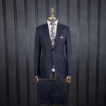 کت و شلوار مردانه سرمه ای تیره فاستونی مطهری