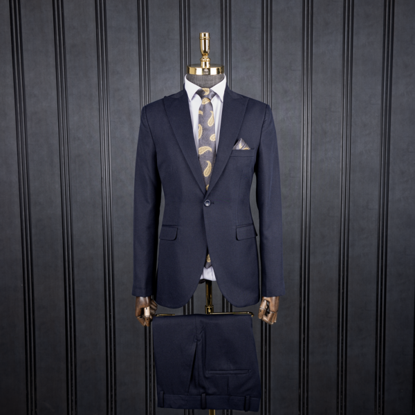 کت و شلوار مردانه سرمه ای تیره فاستونی مطهری