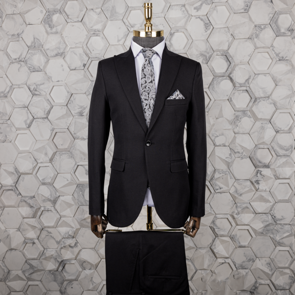 کت و شلوار مشکی فاستونی مطهری