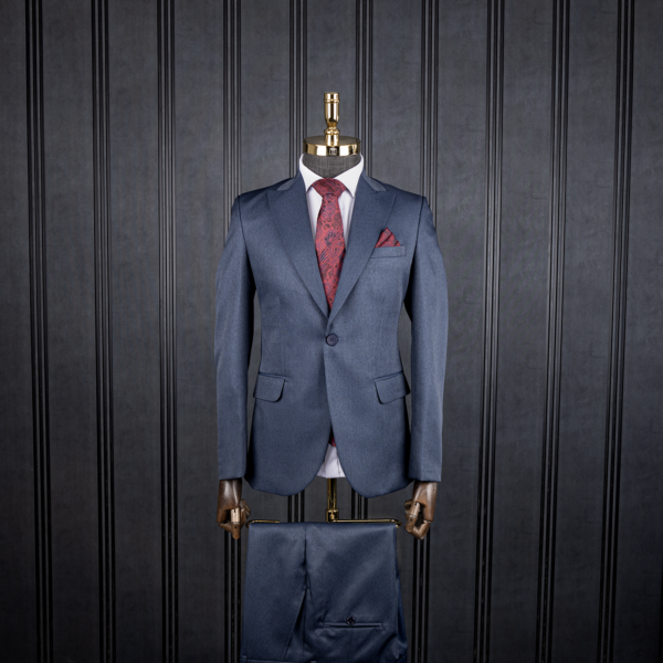 کت و شلوار آبی نفتی فاستونی