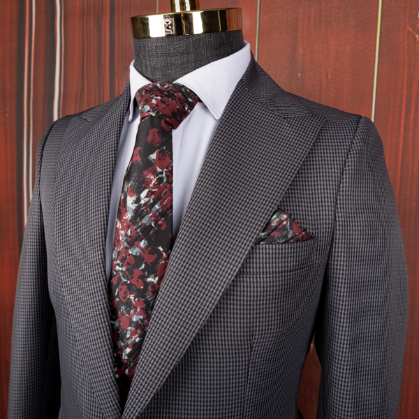 کت شلوار طوسی فاستونی