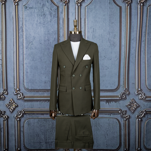 کت و شلوار یشمی دبل برست بردن