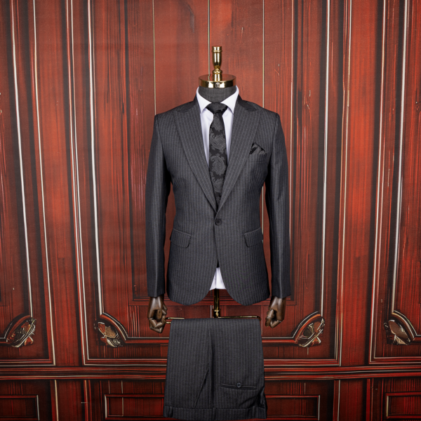 کت و شلوار طوسی دیپلمات ساده